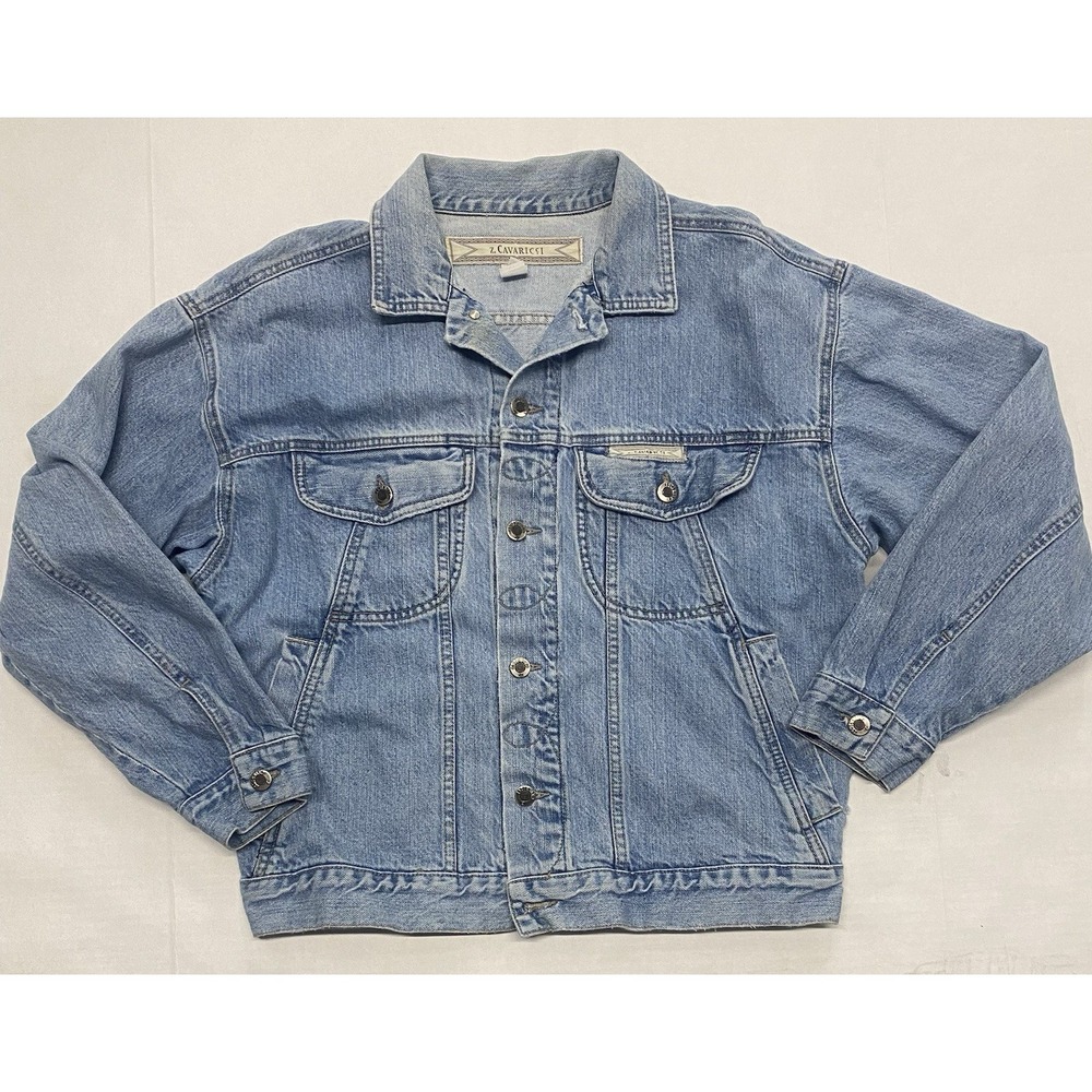 Vintage  Z. Cavaricci  Blue Jean Denim Jacket Button Up 90s. Small